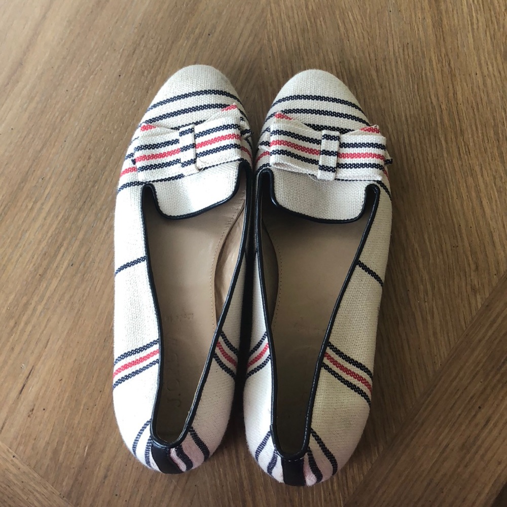 J Crew Outlet Striped Loafers